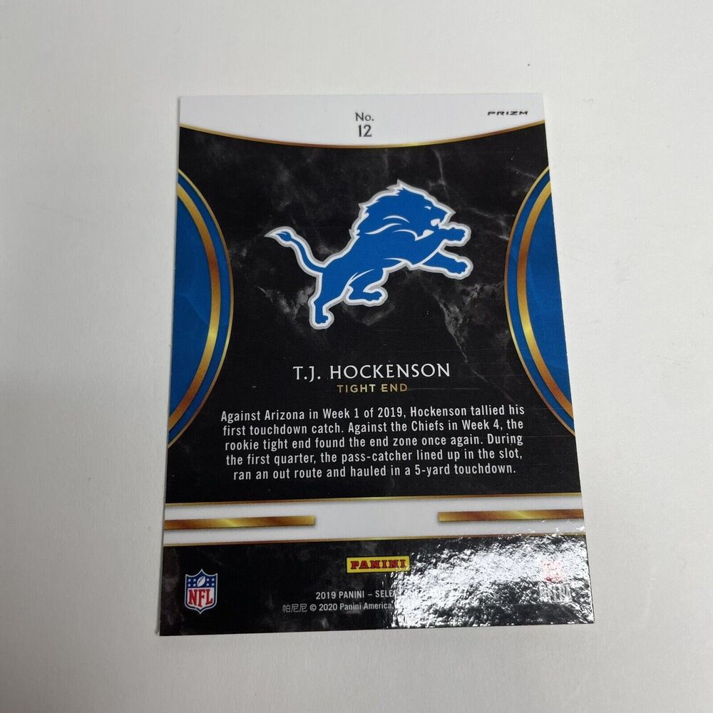 TJ HOCKENSON 2019 Panini Select Selections Silver Prizm #12 Rookie Card RC - Picture 6 of 8